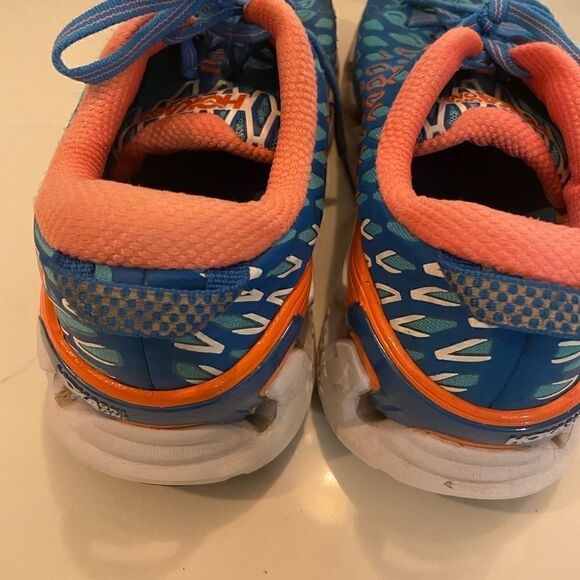 HOKA ONE ONE Vanquish 2 Blue Womens Size 9.5 Running Athletic Blue Melon - Picture 10 of 11